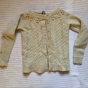 Ann Taylor Petite White Cardigan